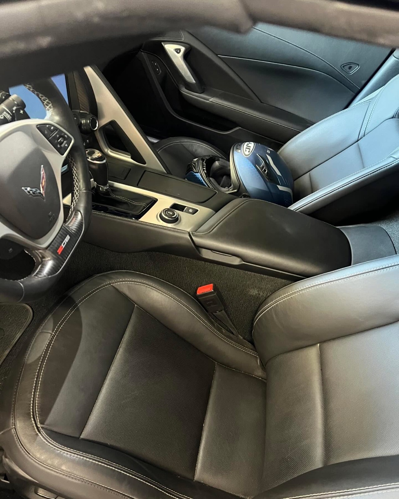 C8 Corvette black leather interior, cleaned and conditioned