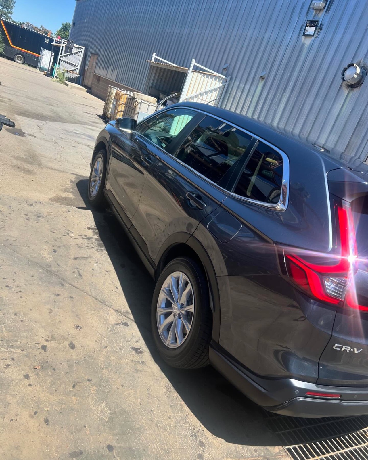 Honda CR-V rear three-quarter after a full detail
