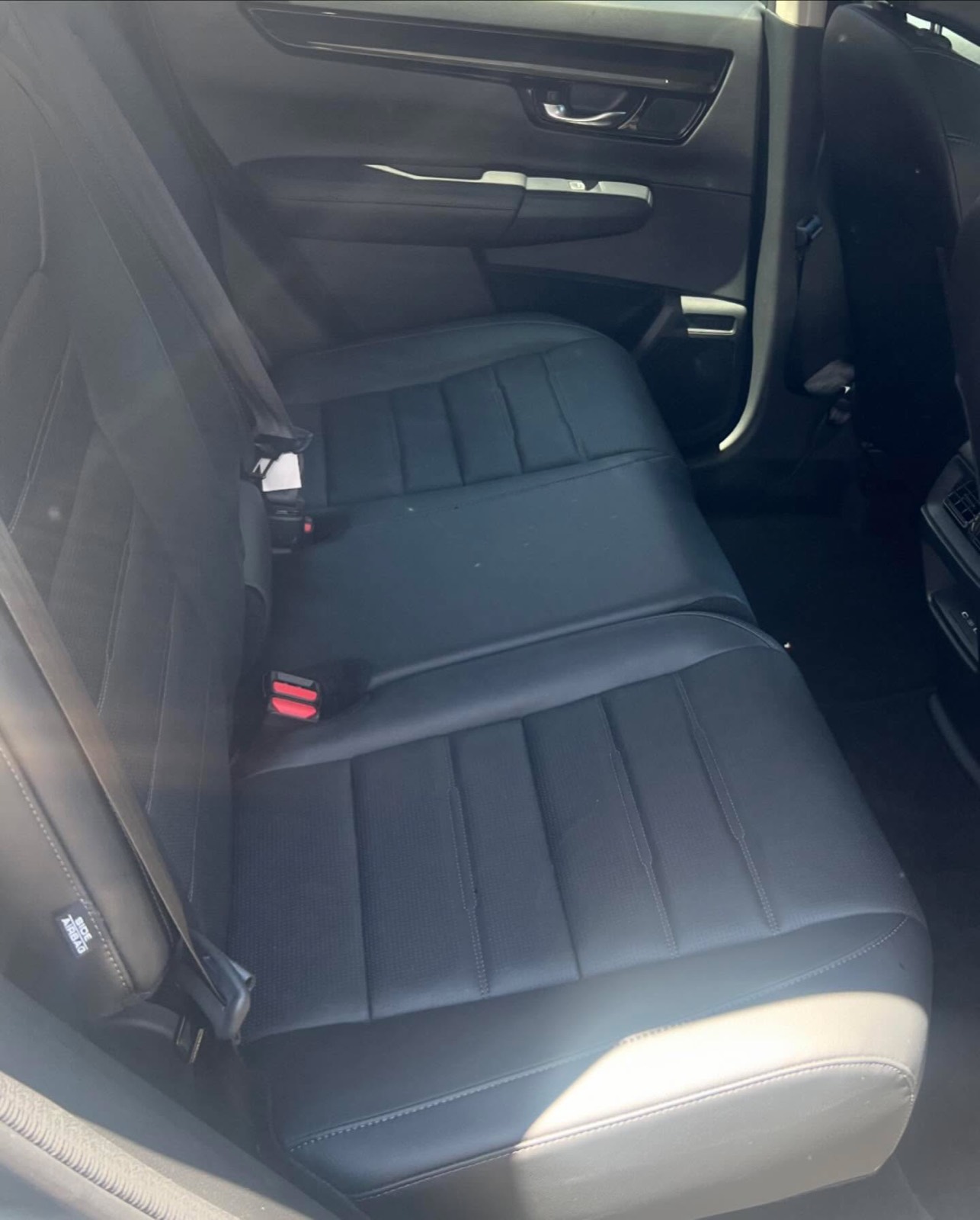 Honda CR-V rear seats cleaned