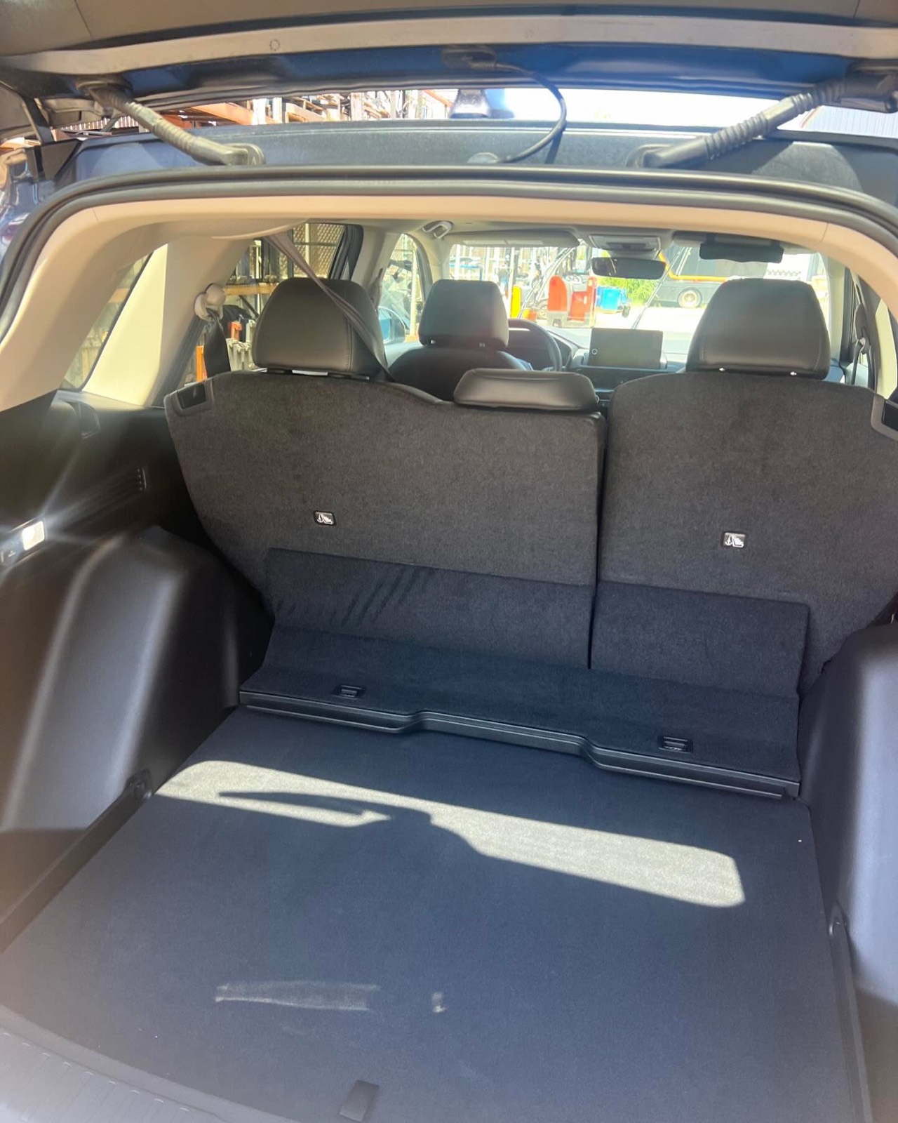 Honda CR-V cargo area cleaned