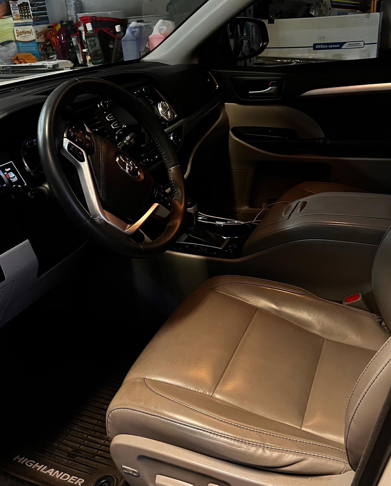 Toyota Highlander interior cleaned