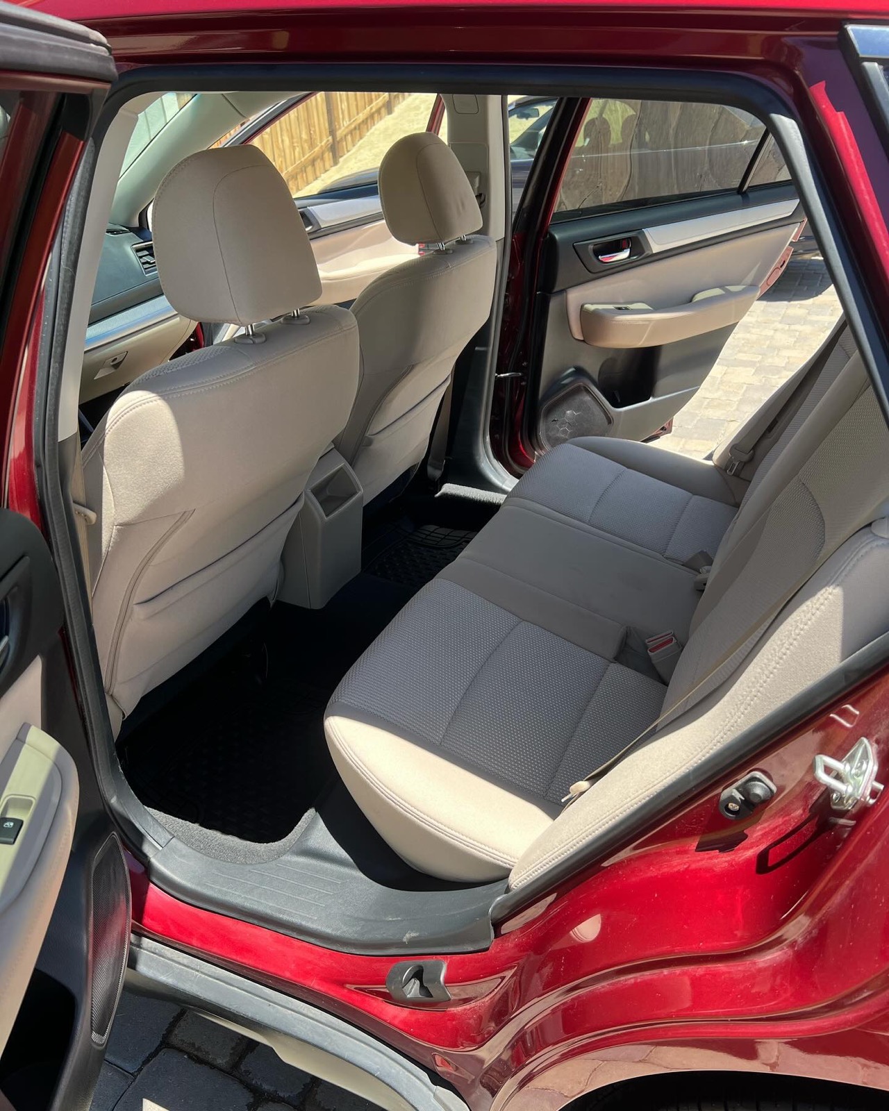 Subaru Outback cargo area cleaned