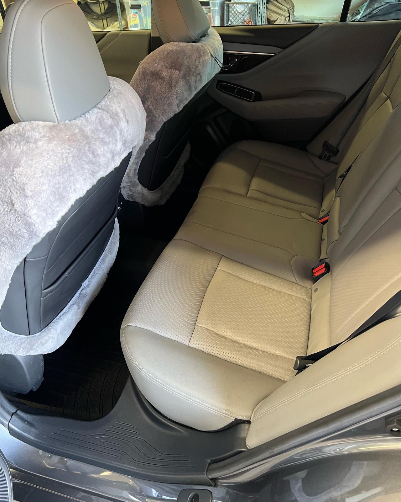 Subaru rear seats cleaned