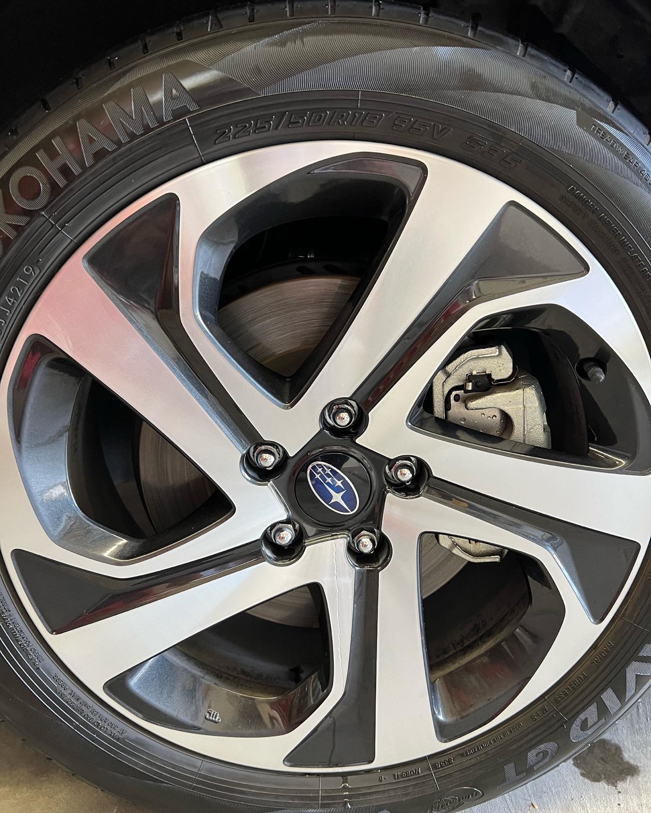 Subaru wheel after cleaning